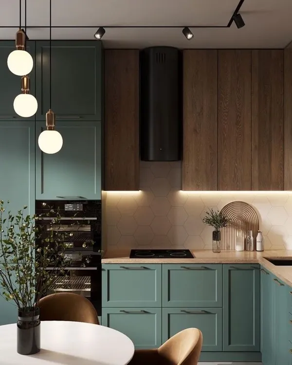 کابینت نئوکلاسیک سبز